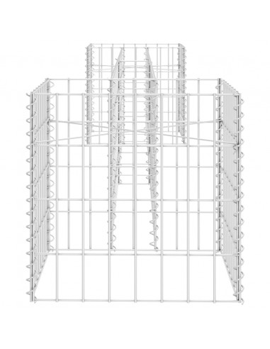 Gabbione Fioriera ad "H" in Filo di Acciaio 260x40x40 cm