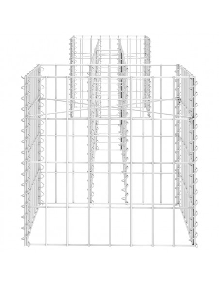Gabbione Fioriera ad "H" in Filo di Acciaio 260x40x40 cm