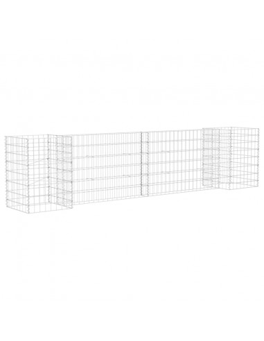 Gabbione Fioriera ad "H" in Filo di Acciaio 260x40x60 cm