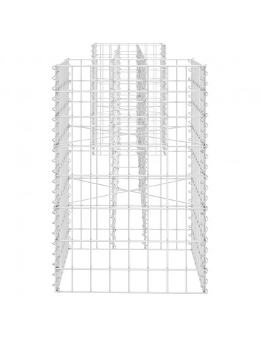 Gabbione Fioriera ad "H" in Filo di Acciaio 260x40x60 cm