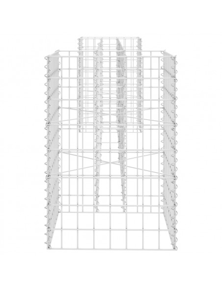 Gabbione Fioriera ad "H" in Filo di Acciaio 260x40x60 cm