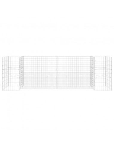 Gabbione Fioriera ad "H" in Filo di Acciaio 260x40x80 cm