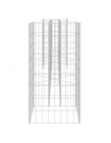 Gabbione Fioriera ad "H" in Filo di Acciaio 260x40x80 cm