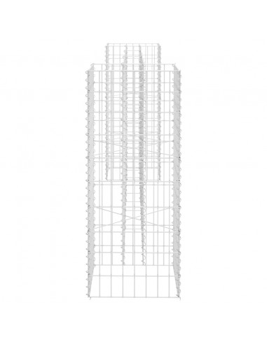 Gabbione Fioriera ad "H" in Filo di Acciaio 260x40x100 cm