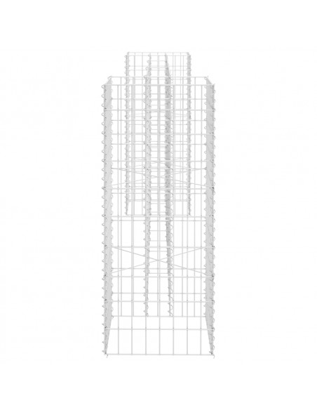 Gabbione Fioriera ad "H" in Filo di Acciaio 260x40x100 cm
