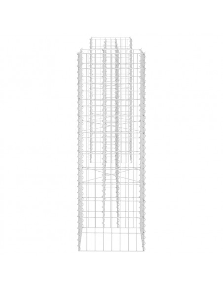 Gabbione Fioriera ad "H" in Filo di Acciaio 260x40x120 cm
