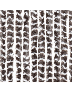 Zanzariera Marrone e Bianco 56x185 cm Ciniglia