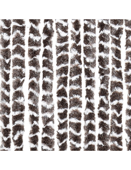 Zanzariera Marrone e Bianco 56x185 cm Ciniglia