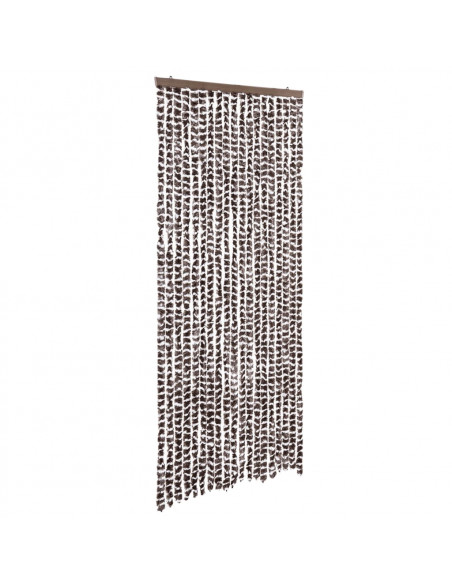 Zanzariera Marrone e Bianco 56x185 cm Ciniglia