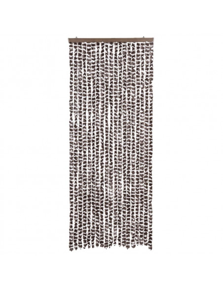 Zanzariera Marrone e Bianco 56x185 cm Ciniglia