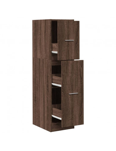 Armadietto da Farmacia Rovere Marrone 30x41x118 cm Truciolato