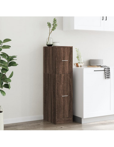 Armadietto da Farmacia Rovere Marrone 30x41x118 cm Truciolato