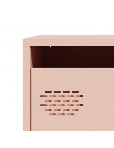 Credenza Rosa 68x39x73,5 cm in Acciaio Laminato a Freddo