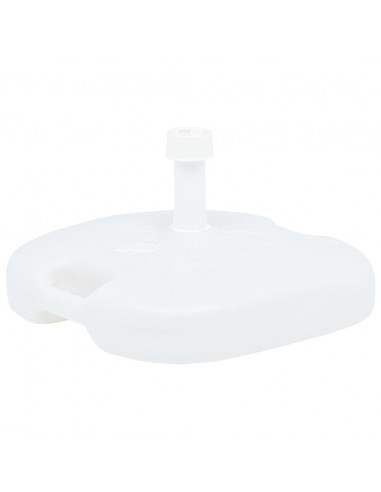 Base Ombrellone Riempibile con Sabbia/Acqua 16L Bianca Plastica
