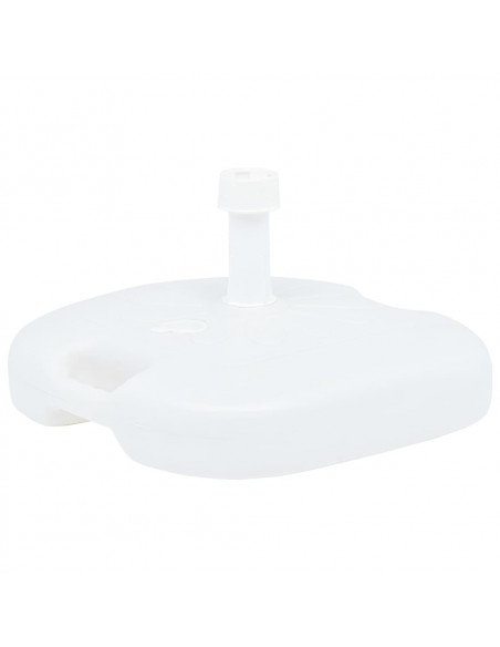Base Ombrellone Riempibile con Sabbia/Acqua 16L Bianca Plastica