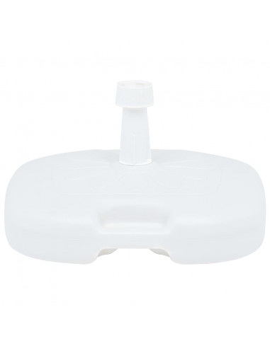 Base Ombrellone Riempibile con Sabbia/Acqua 16L Bianca Plastica