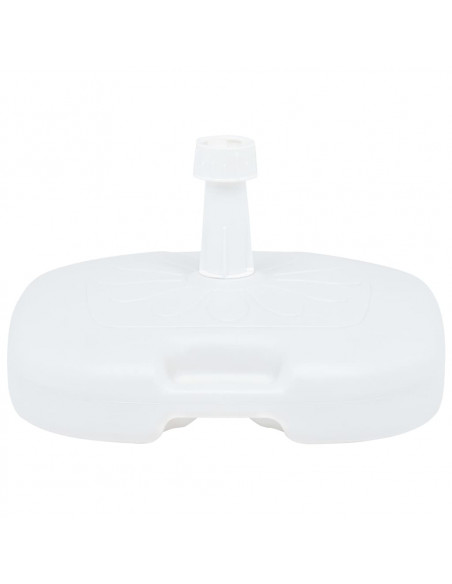 Base Ombrellone Riempibile con Sabbia/Acqua 16L Bianca Plastica