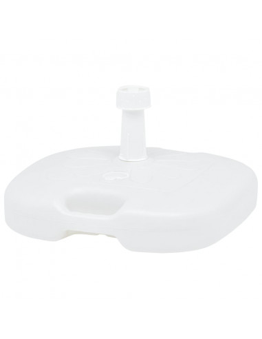 Base Ombrellone Riempibile con Sabbia/Acqua 16L Bianca Plastica