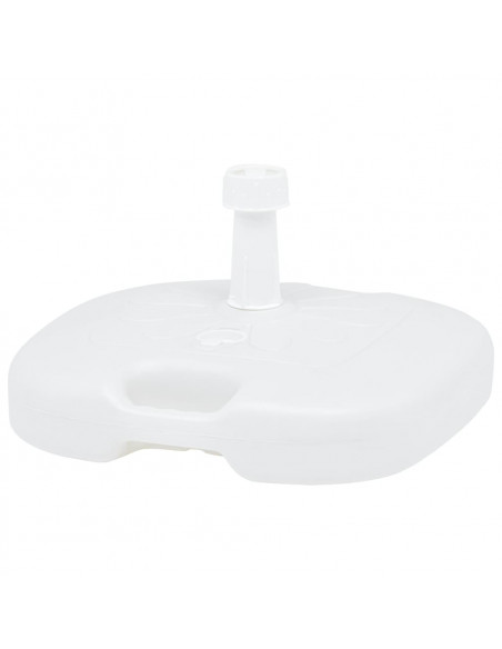 Base Ombrellone Riempibile con Sabbia/Acqua 16L Bianca Plastica
