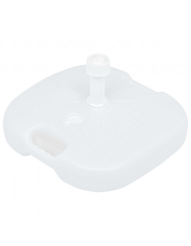 Base Ombrellone Riempibile con Sabbia/Acqua 16L Bianca Plastica