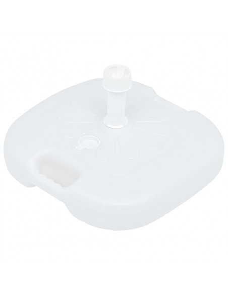 Base Ombrellone Riempibile con Sabbia/Acqua 16L Bianca Plastica