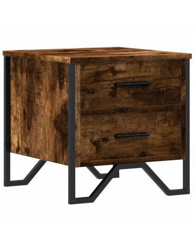 Comodino Rovere Fumo 40x41x40 cm in Truciolato