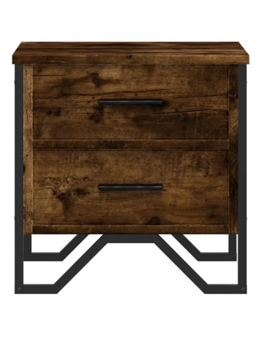 Comodino Rovere Fumo 40x41x40 cm in Truciolato