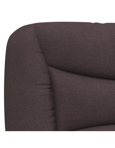 Giroletto con Testiera Marrone Scuro 90x200 cm in Tessuto