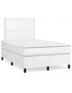 Giroletto a Molle con Materasso Bianco 120x200 cm in Similpelle 2