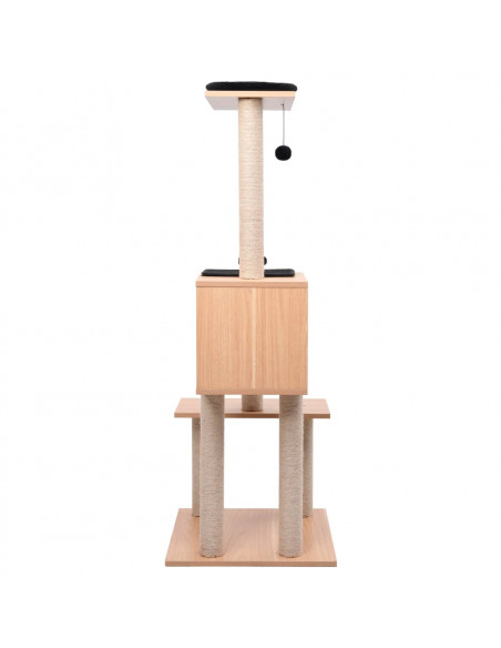 Albero per Gatti con Tappeto Tiragraffi in Sisal 129 cm