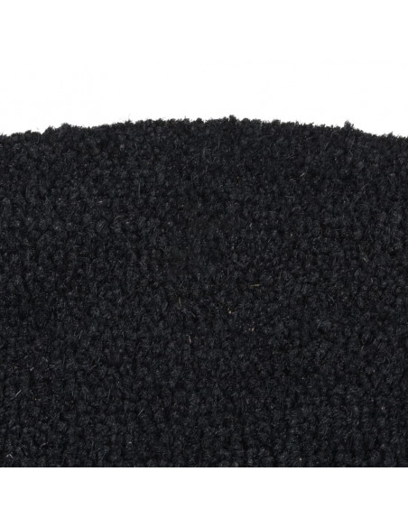 Zerbino Nero Mezzo Rotondo 60x90 cm Fibra di Cocco