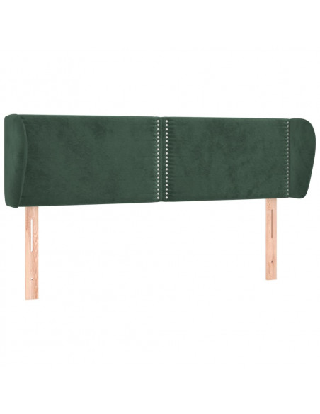 Testiera ad Orecchio Verde Scuro 147x23x78/88 cm in Velluto