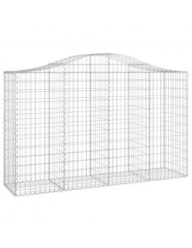 Cesti Gabbioni ad Arco 25 pz 200x50x120/140 cm Ferro Zincato