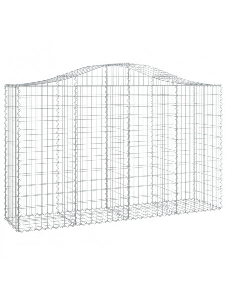 Cesti Gabbioni ad Arco 25 pz 200x50x120/140 cm Ferro Zincato