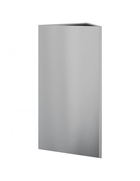 Fioriere 2 pz Triangolari 40x34,5x70 cm in Acciaio Zincato