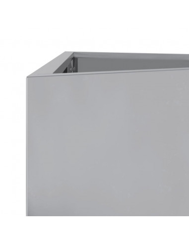 Fioriere 2 pz Triangolari 40x34,5x70 cm in Acciaio Zincato