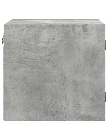 Comodini con Ante in Vetro 2pz Grigio Cemento 35x37x35 cm