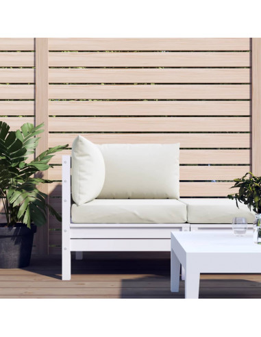 Cuscini per Pallet 3 pz Crema Mélange in Tessuto