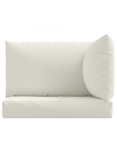 Cuscini per Pallet 3 pz Crema Mélange in Tessuto