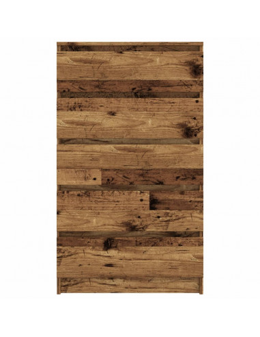 Cassettiera Legno Antico 60x36x103 cm in Legno Multistrato