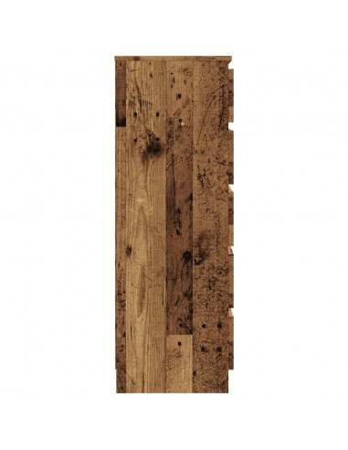 Cassettiera Legno Antico 60x36x103 cm in Legno Multistrato