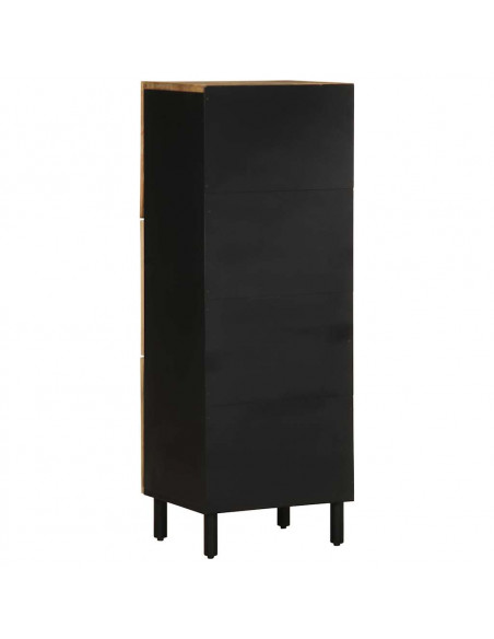 Credenza 40x33,5x110 cm in Legno Massello di Mango Grezzo