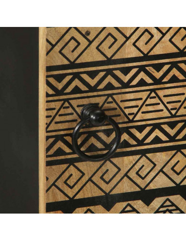 Credenza 40x33,5x110 cm in Legno Massello di Mango Grezzo