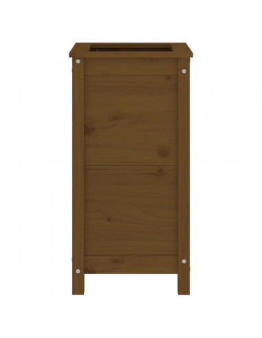 Fioriera da Giardino Miele 40x40x78 cm Legno Massello di Pino