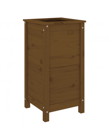 Fioriera da Giardino Miele 40x40x78 cm Legno Massello di Pino