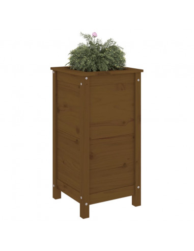 Fioriera da Giardino Miele 40x40x78 cm Legno Massello di Pino