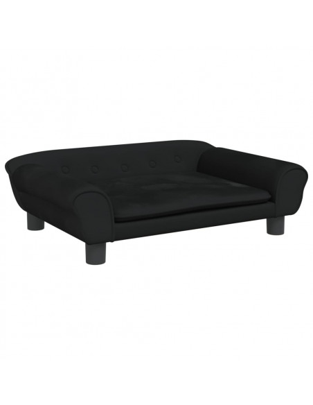 Divano per Bambini Nero 70x45x26 cm in Velluto