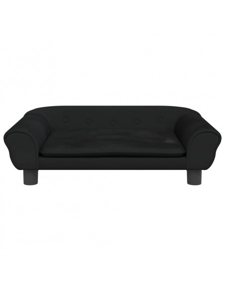 Divano per Bambini Nero 70x45x26 cm in Velluto