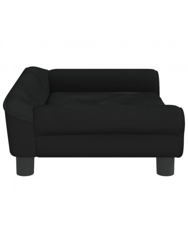 Divano per Bambini Nero 70x45x26 cm in Velluto