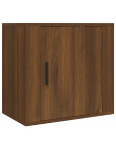 Comodino a Muro Rovere Marrone 50x30x47 cm 2